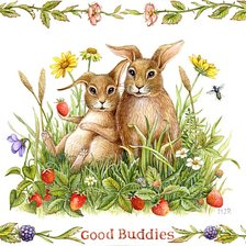 Схема вышивки «Зайчата»