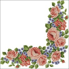 Схема вышивки «гирлянда угол»