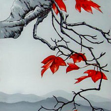 Схема вышивки «красный клен»