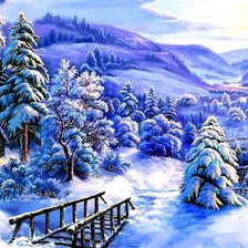 Схема вышивки «зимняя сказка»