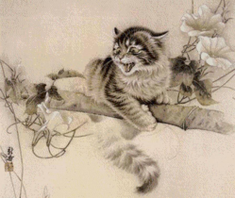 котёнок,злючка - чорнобелое, котенок, кот, монохром - предпросмотр