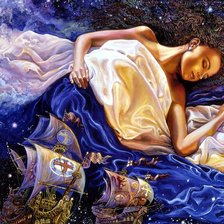 Схема вышивки «Сон девушки»