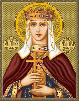 икона святой Людмилы - икона, святые - оригинал