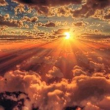 Схема вышивки «Закат в облаках»