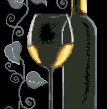 Схема вышивки «натюрморт на черном фоне»