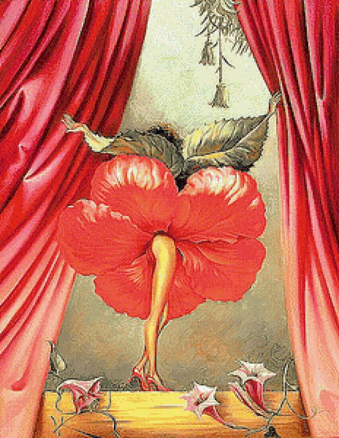 Фантазии В.Куша (живопись) - цветок, фэнтези, живопись - предпросмотр