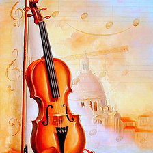 Схема вышивки «Мелодия сктипки (живопись)»