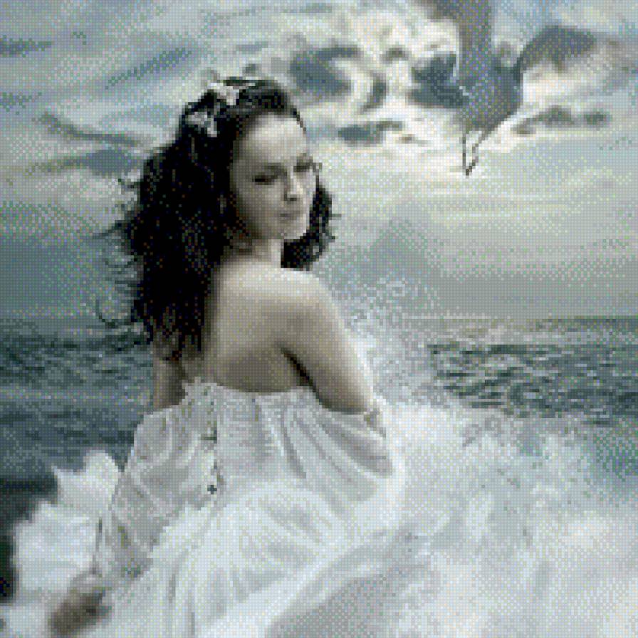 1111 - девушка, море - предпросмотр