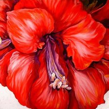 Схема вышивки «Алый цветок»