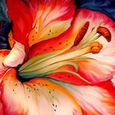 Схема вышивки «Красный цветок»