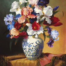 Схема вышивки «Букет ирисов»