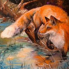 Схема вышивки «Охотница»