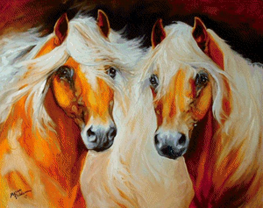 Блондинки - кони, лошади, животные - предпросмотр