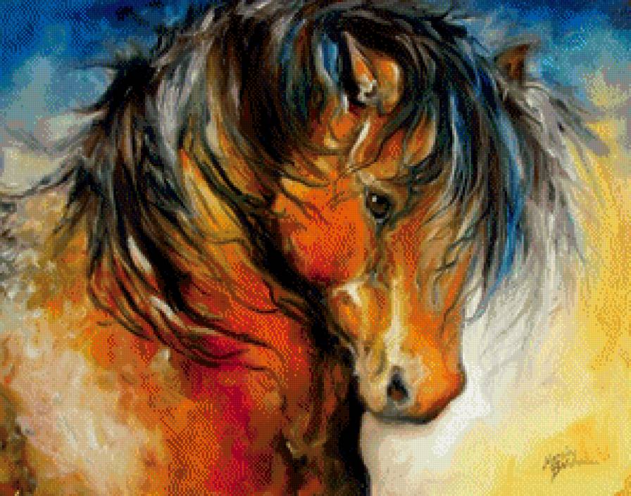 Застенчивая лошадка - животные, кони, лошади - предпросмотр