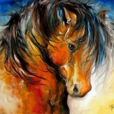 Схема вышивки «Застенчивая лошадка»