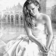 Схема вышивки «Женский образ (живопись)»