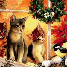 Схема вышивки «за окном рождество»