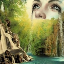 Схема вышивки «водопад слез»