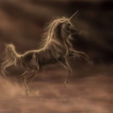 Схема вышивки «единорог монохром»