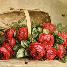 Схема вышивки «розы лангре»