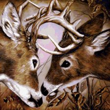 Схема вышивки «олени»