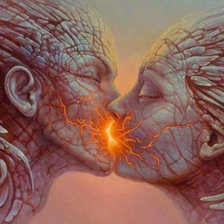 Схема вышивки «Поцелуй»