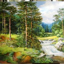 Схема вышивки «картина Шишкина»