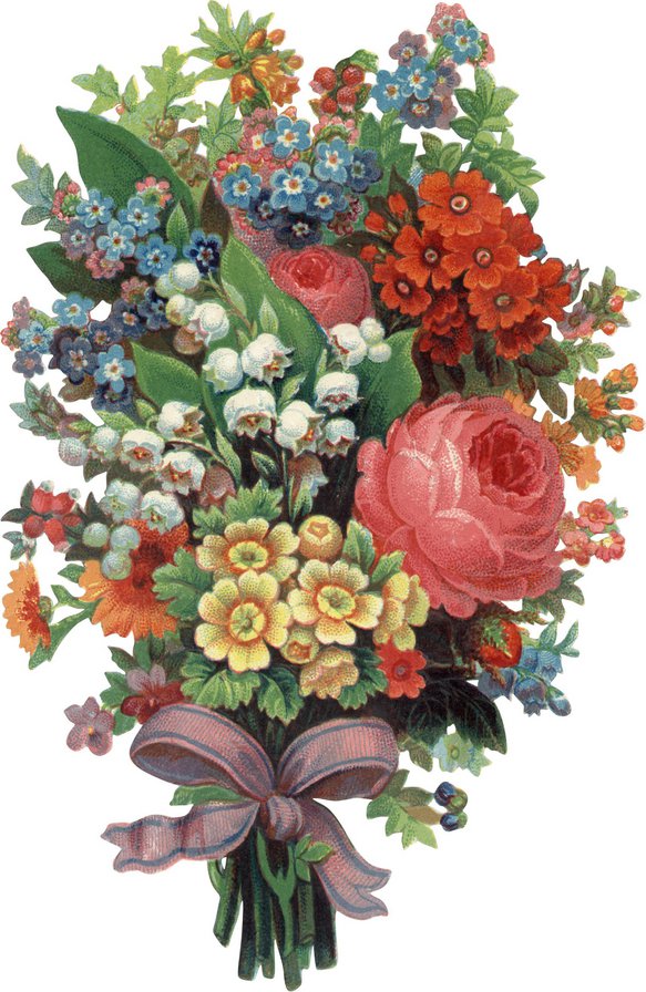 Букет цветов - незабудки, букет, цветы, ландыши - оригинал