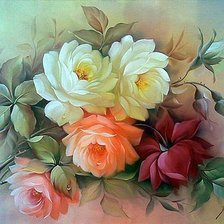 Схема вышивки «букет роз»