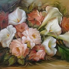 Схема вышивки «букет цветов»