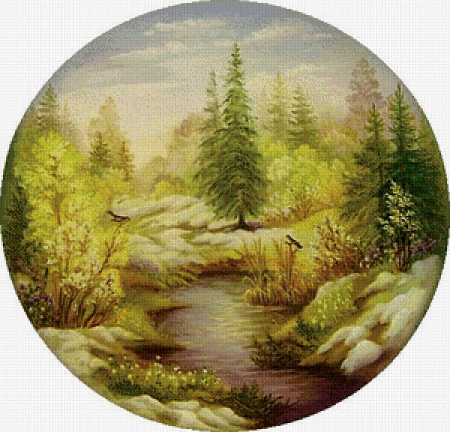 Певучие пейзажи России - картина, пейзаж - предпросмотр