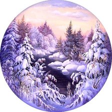 Схема вышивки «Певучие пейзажи России»