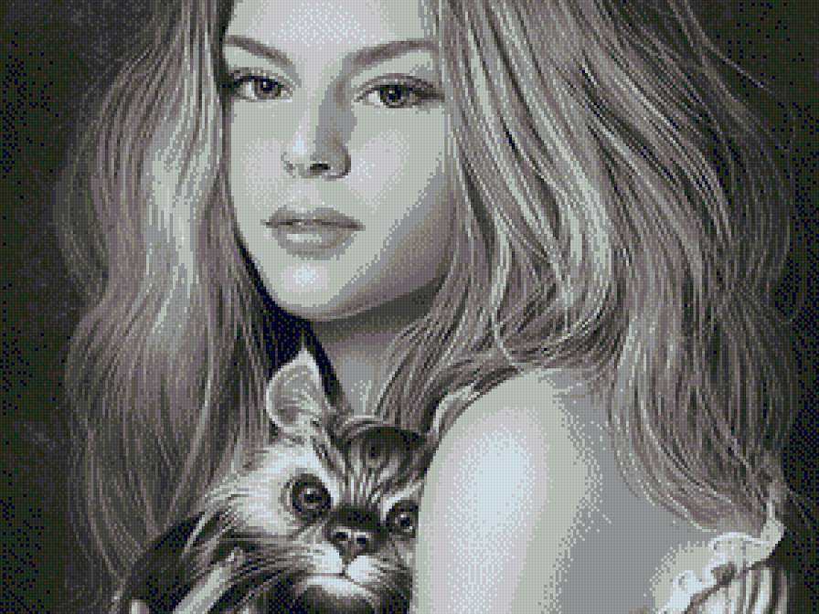 Женский образ - дама, монохром, девушка, люди, женщина - предпросмотр