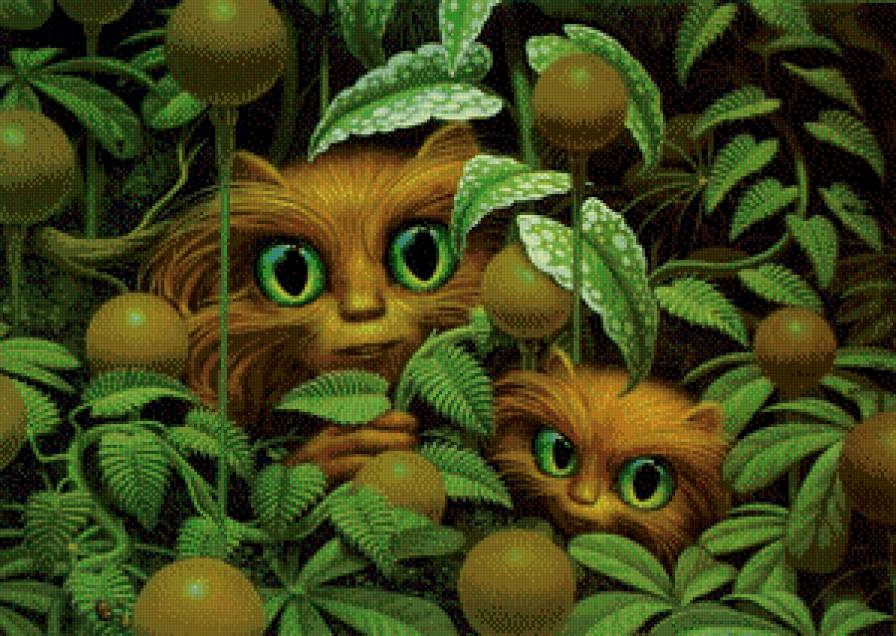 чудики - глаза, кот, котик, фэнтэзи - предпросмотр