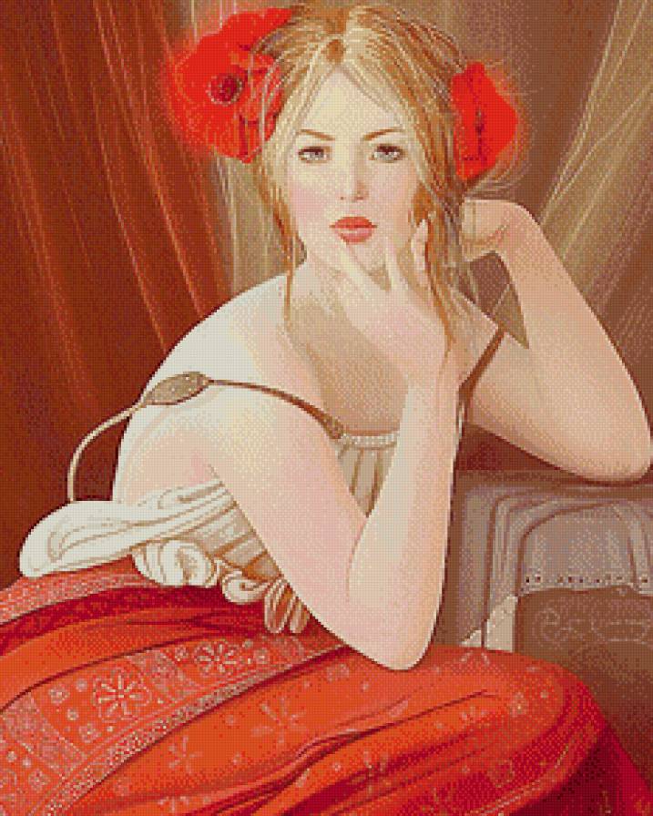 Женский образ (живопись) - люди, дама, женщина, девушка - предпросмотр