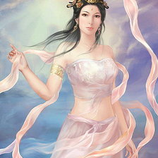 Схема вышивки «Девушка с лентами»