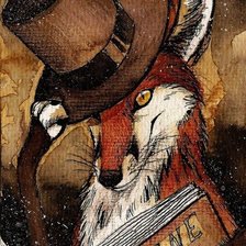 Схема вышивки «лиса»