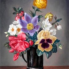 Схема вышивки «Букет цветов»