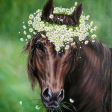 Схема вышивки «Венок из ромашек»