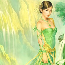 Схема вышивки «Женский образ (живопись)»