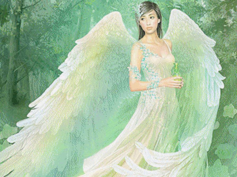 Нежный ангел - живопись, фэнтези, сказка.ангел - предпросмотр