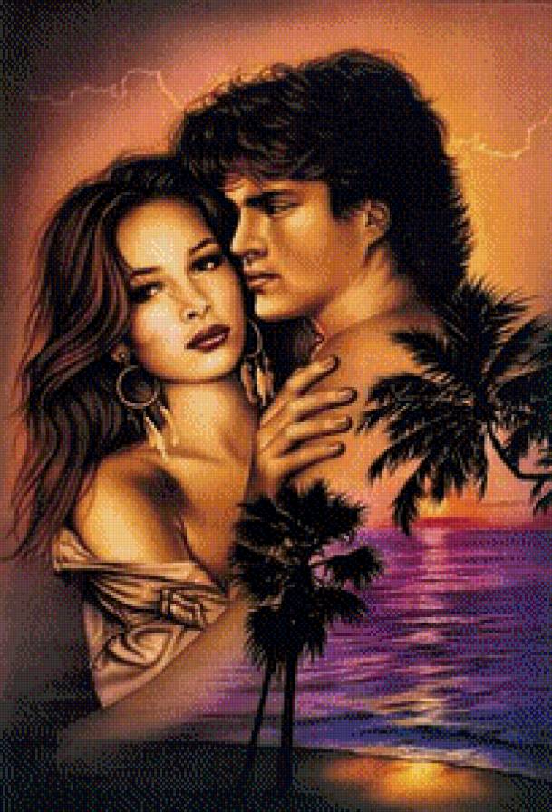 Морской мираж - Романтика - красота, картина, мужчина, пара, любовь, девушка - предпросмотр