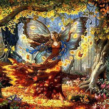 Схема вышивки «фея осени»