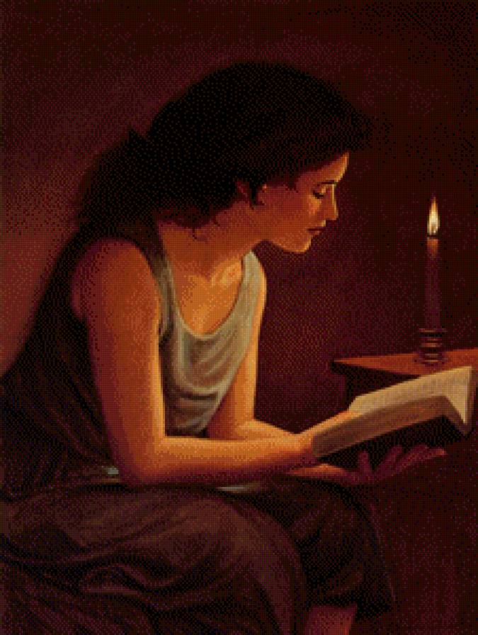 Свеча - свеча, девушка - предпросмотр