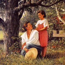 Схема вышивки «Прогулка с мамой»