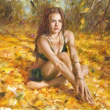 Схема вышивки «На ковре из осенних листьев»