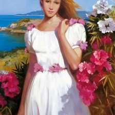 Схема вышивки «На фоне моря»