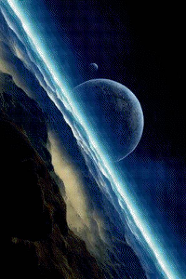 Космический пейзаж - космос, пейзаж, планета - предпросмотр