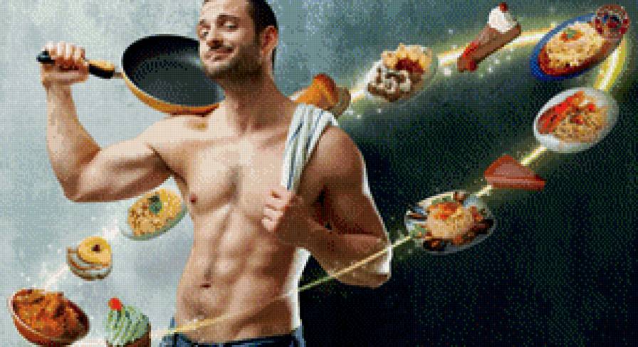 мужчина готовит ужин - мужчина - предпросмотр