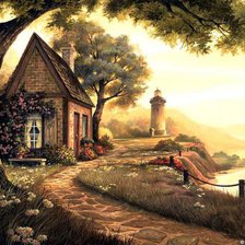 Схема вышивки «Пейзаж»